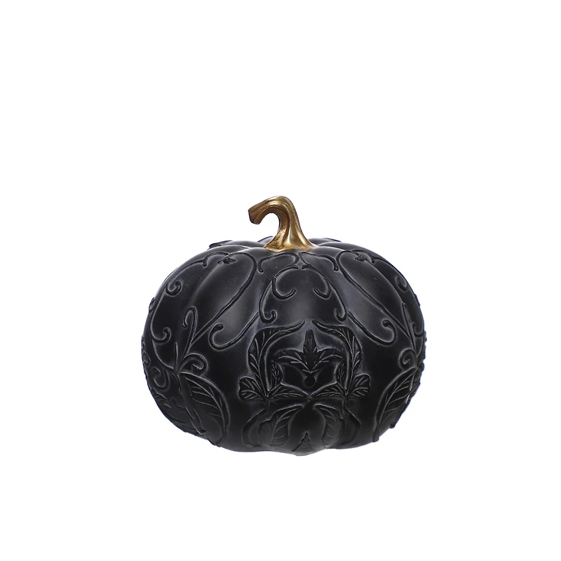 6" Black Pumpkin Tabletop Décor by Ashland®