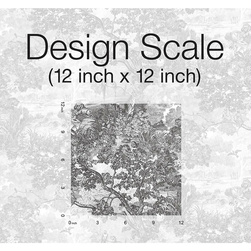 RoomMates Jungle Toile Peel & Stick Wallpaper