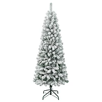 6ft. Unlit Flocked Acacia Medium Artificial Christmas Tree