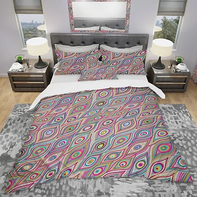 Designart 'Abstract Pattern' Modern & Contemporary Bedding Set