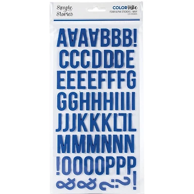 Simple Stories Color Vibe Foam Alpha Stickers