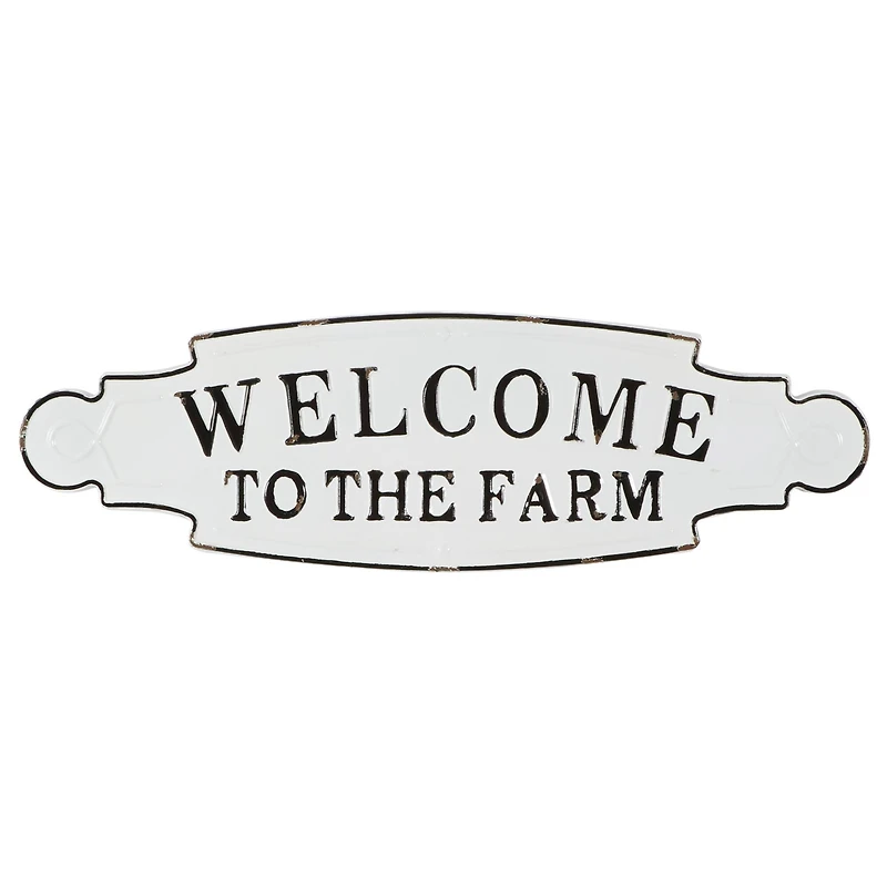 Black & White Welcome to the Farm Wall Sign