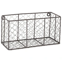 DII® Gray Wall Mount Chicken Wire Basket Set