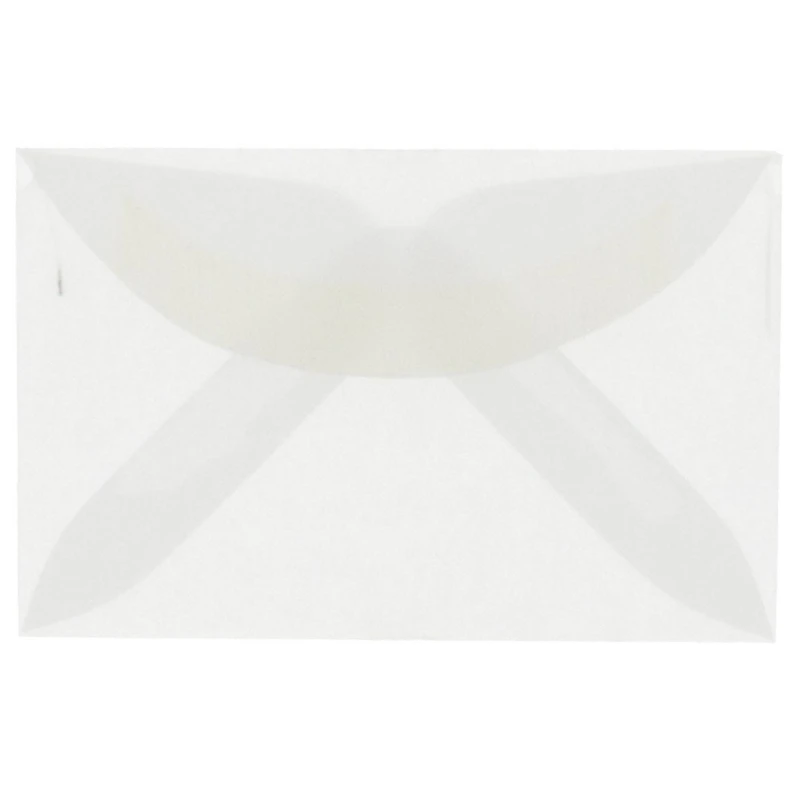 JAM Paper 3Drug Clear Translucent Vellum Envelopes 100ct.