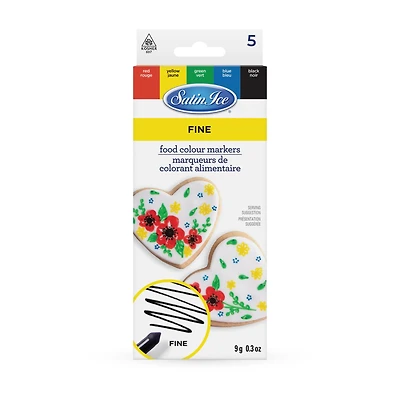 Satin Ice® Fine Tip Food Color Markers Set
