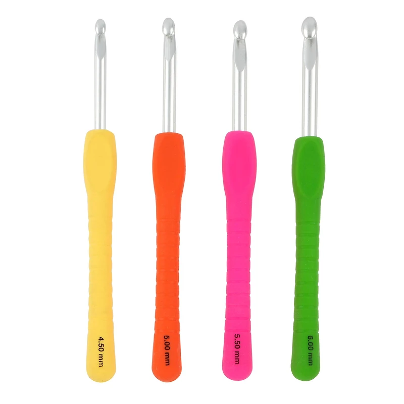 Ergonomic Aluminum Crochet Hook Set, G-J by Loops & Threads®