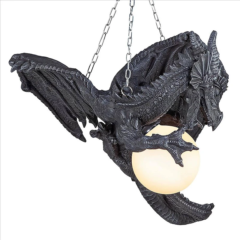 Design Toscano 21" Nights Fury Sculptural Hanging Dragon Lamp
