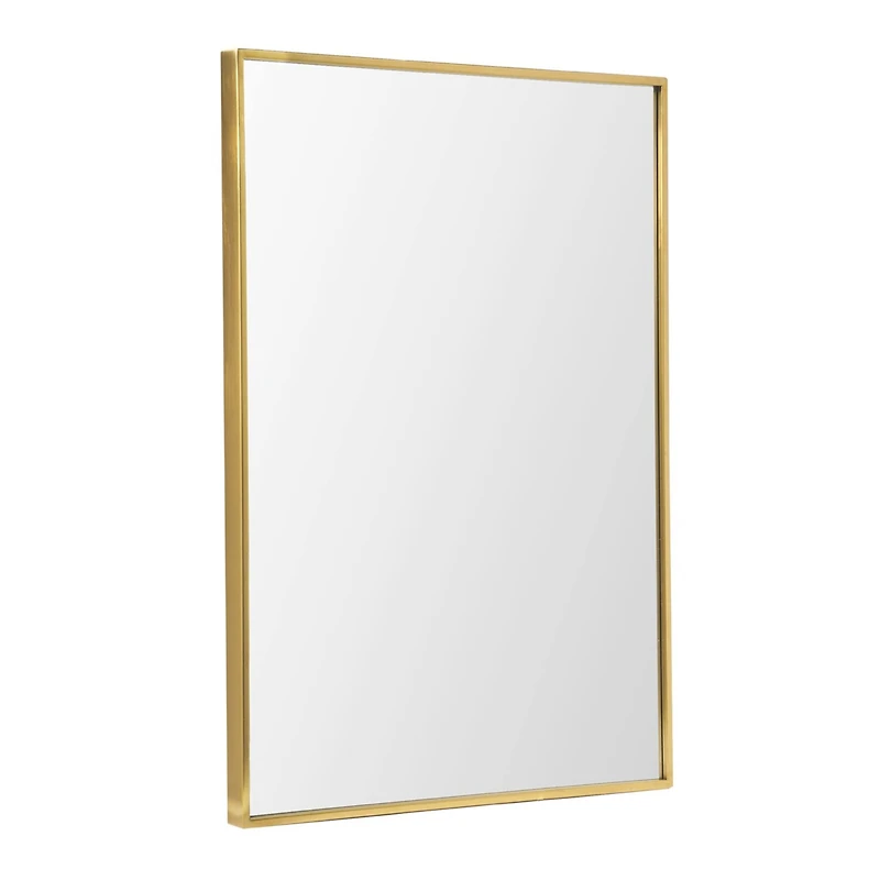 Head West Brassy Gold Spectrum Metal Rectangular Bathroom Vanity Mirror