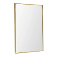 Head West Brassy Gold Spectrum Metal Rectangular Bathroom Vanity Mirror