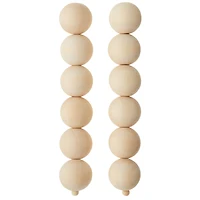 Raw Pine Wood Round Beads, 25mm by Bead Landing™