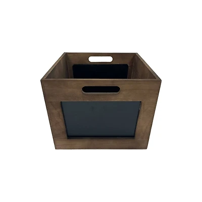 Medium Espresso Crate with Chalkboard by Ashland®