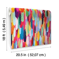 RoomMates Red Multi Brushstroke Peel & Stick Wallpaper