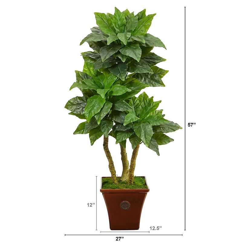 6ft. UV Resistant Bird Nest Tree in Brown Planter