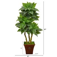 6ft. UV Resistant Bird Nest Tree in Brown Planter