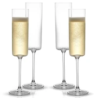 JoyJolt® Claire Cyrstal Cylinder Champagne Glasses, 4ct.