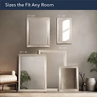 Head West Brushed Nickel Framed Accent Vanity Mirror