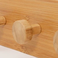 Simplify White Over the Door Bamboo 3 Hook