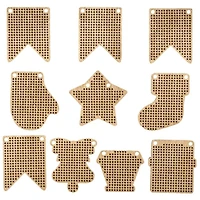 Wonderland Crafts 20 Piece Christmas Wooden Embroidery Blanks