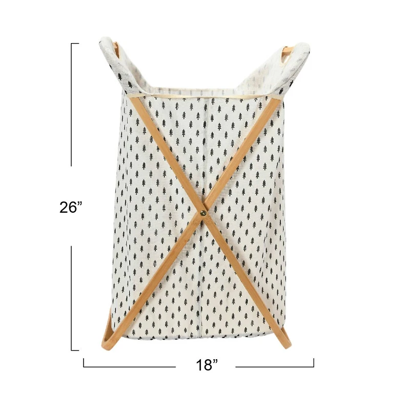 Household Essentials Krussh Bamboo X Frame Hamper (Tree)