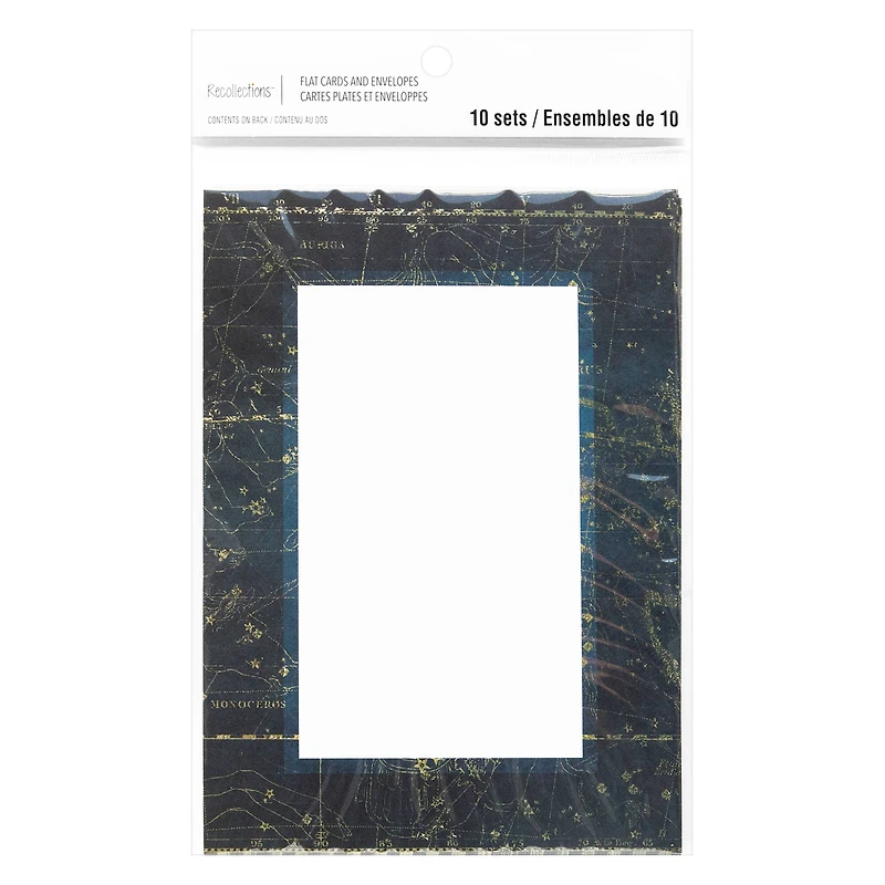 12 Packs: 10 ct. (120 total) 5" x 7" Celestial Flat Cards & Envelopes by Recollections™