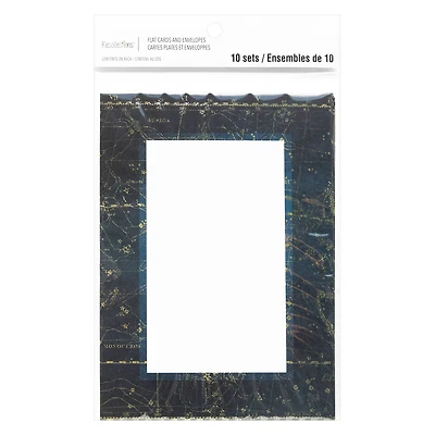 12 Packs: 10 ct. (120 total) 5" x 7" Celestial Flat Cards & Envelopes by Recollections™