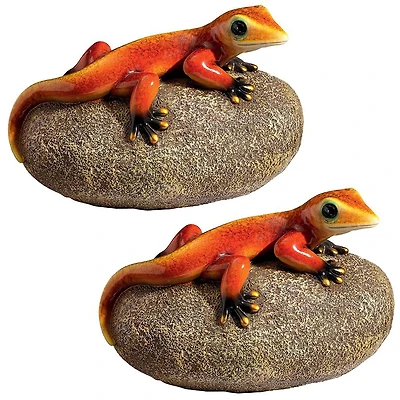 Design Toscano 7" Show Your True Colors Gecko Statues, 2ct.
