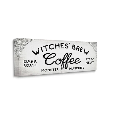 Stupell Industries Witches' Brew Coffee Charming Halloween Design Canvas Wall Art