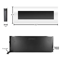 Hastings Home 50" White Electric Fireplace