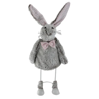 17" Gray Loaded Rabbit Table Top Easter Figure