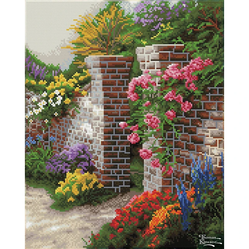 Diamond Dotz® Intermediate Level Thomas Kinkade The Rose Garden Diamond Painting Kit