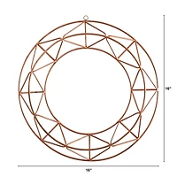 16" Geometric Copper Wall Décor