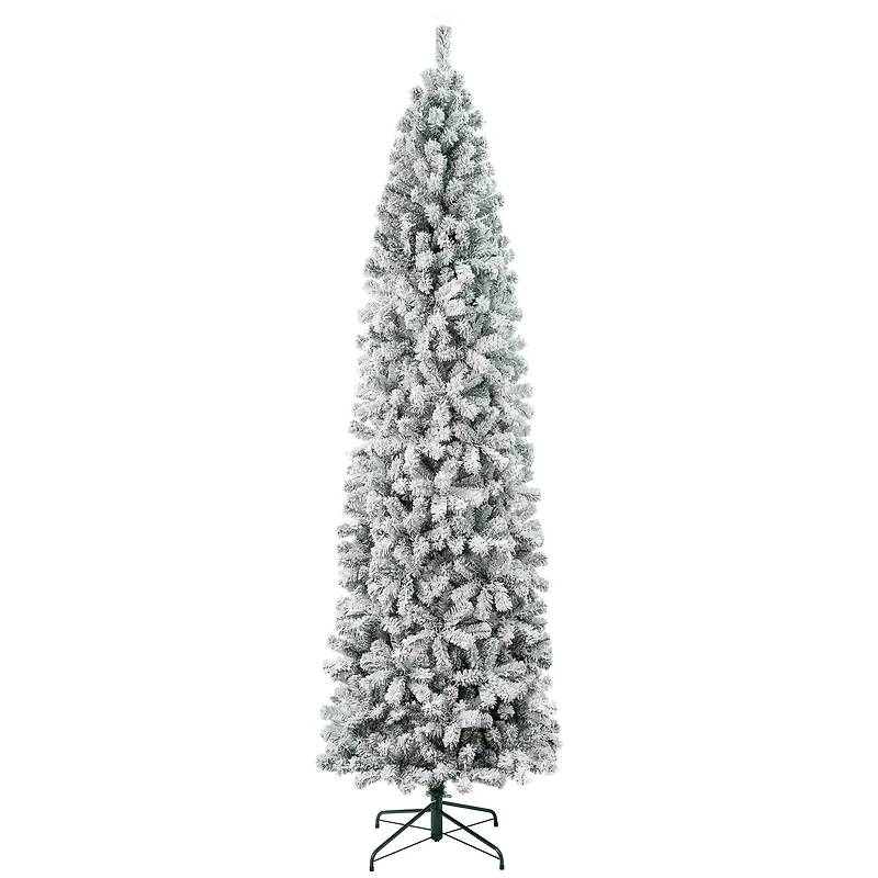 9ft. Unlit Acacia Flocked Artificial Christmas Tree