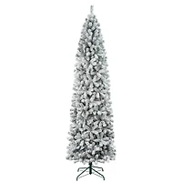 9ft. Unlit Acacia Flocked Artificial Christmas Tree