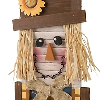 Glitzhome® 3.5ft. Wooden Scarecrow Porch Sign