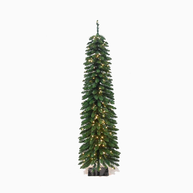 6ft. Pre-Lit Alpine Artificial Christmas Tree, Clear Lights