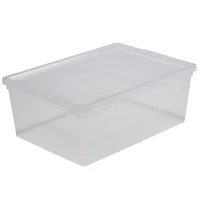 Simplify Clear Stackable Storage Bins with Lids, 4ct.