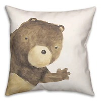 Hello Bear Waving 18" x 18" Indoor/Outdoor Pillow