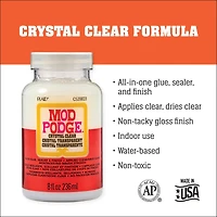 Mod Podge® 8oz. Crystal Clear Gloss Glue, Sealer & Finish