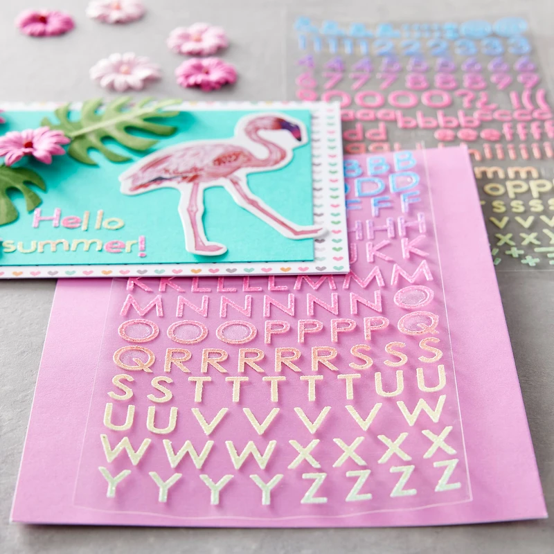 Small Rainbow Glitter Alphabet Stickers by Recollections™