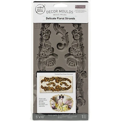 Redesign with Prima® Decor Mould® Delicate Floral Strands Silicone Mold