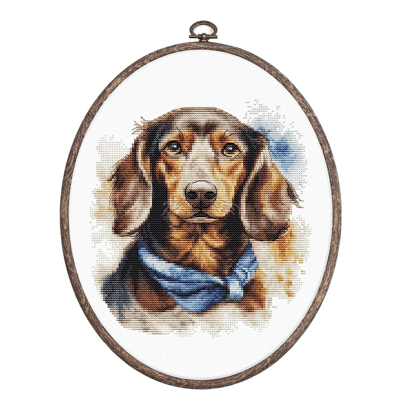 Luca-S Dachshund Counted Cross Stitch Kit