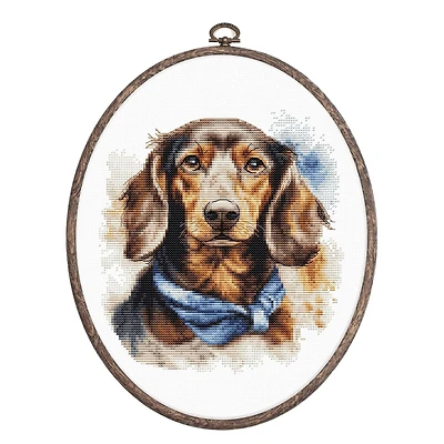 Luca-S Dachshund Counted Cross Stitch Kit