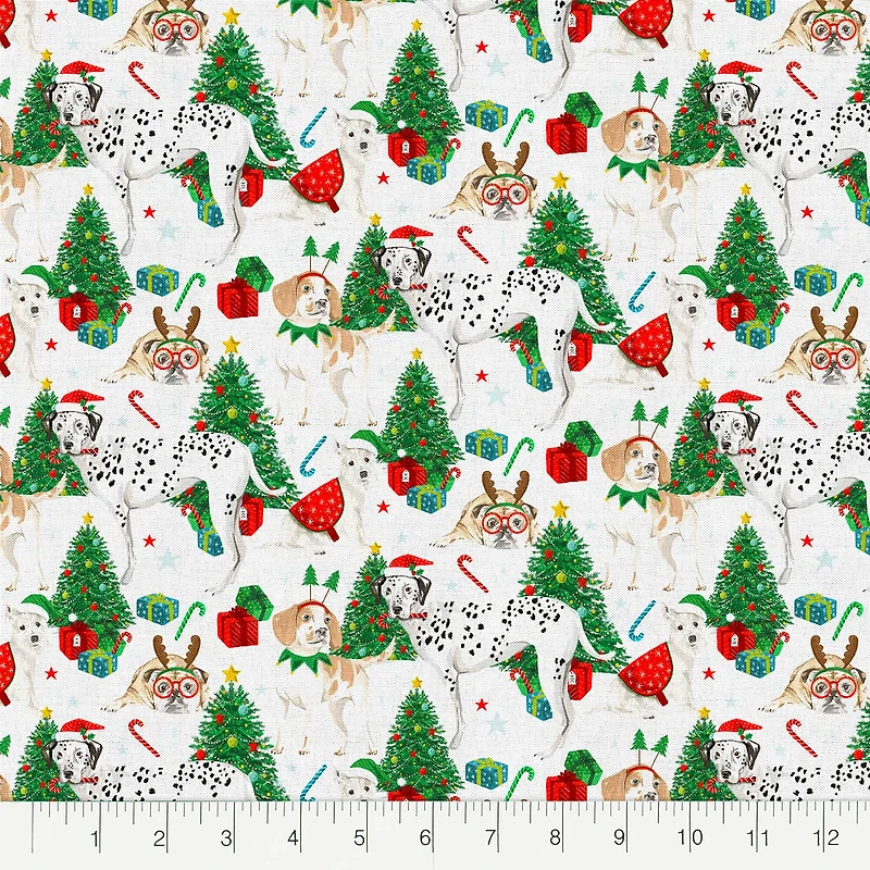 Fabric Editions Santapaws Cotton Fabric