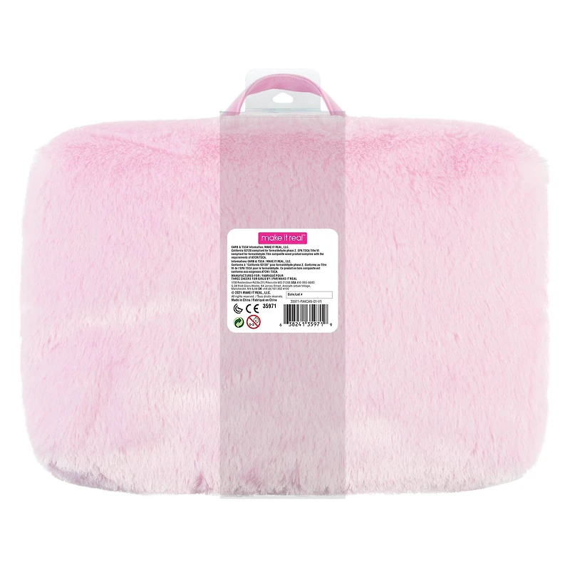 Make It Real™ 3C4G 12" x 17" Triangle Faux Fur Lap Desk