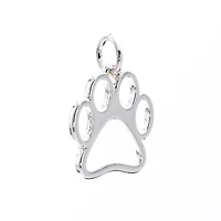 Charmalong™ Silver Plated Paw Charm by Bead Landing™