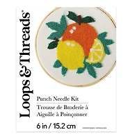 6" Lemon & Orange Punch Needle Kit by Loops & Threads®