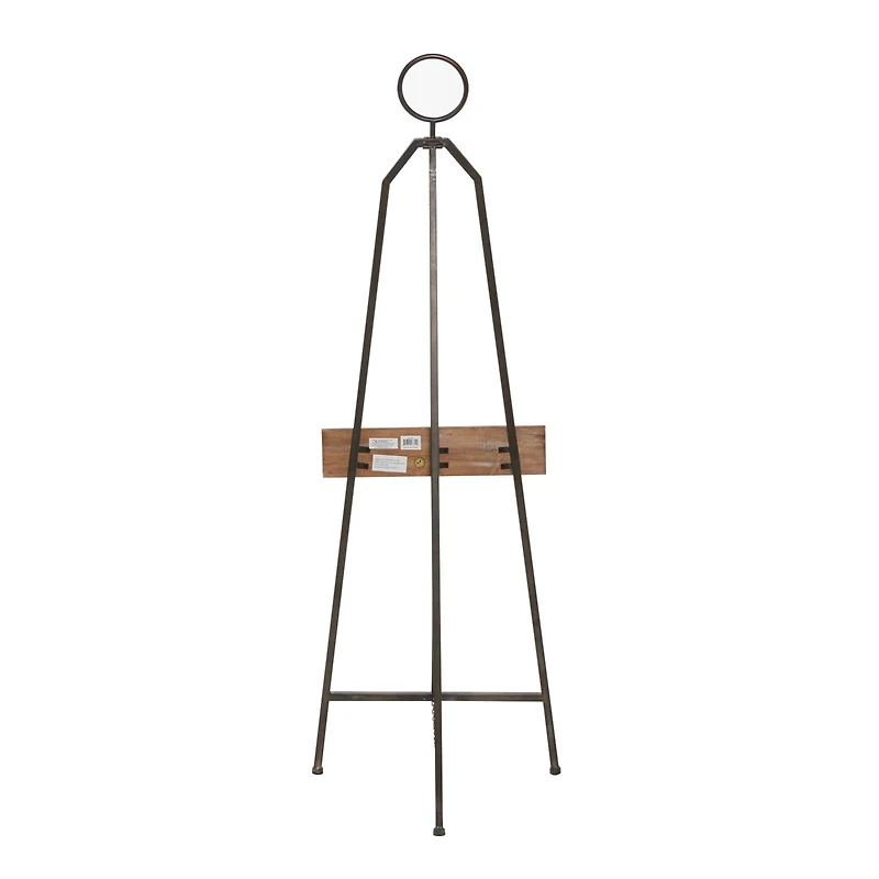 Black Iron Industrial Easel, 52" x 16" x 18"