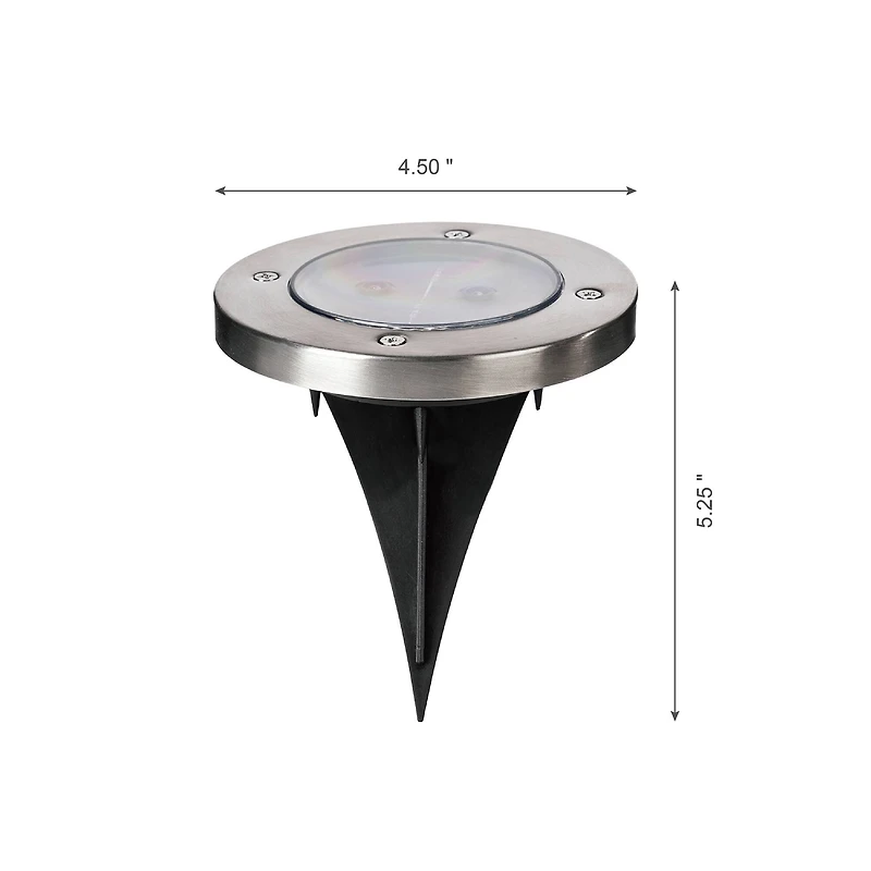 Glitzhome® 5.25" Solar Powered LED Pathway Ground Lights Set