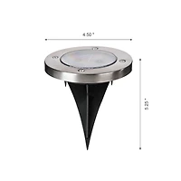 Glitzhome® 5.25" Solar Powered LED Pathway Ground Lights Set