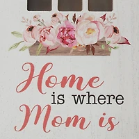 Glitzhome® Lighted Wood Mother's Day House Shaped Table Sign Set
